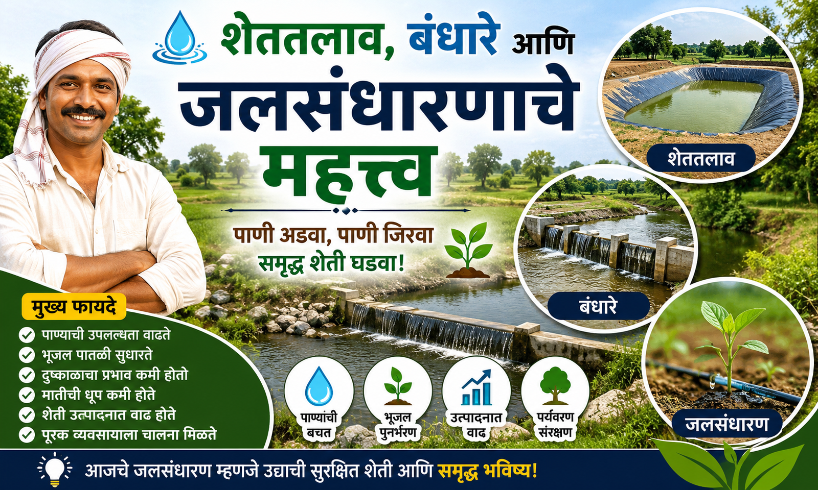 Importance of farm ponds, dams and water conservation